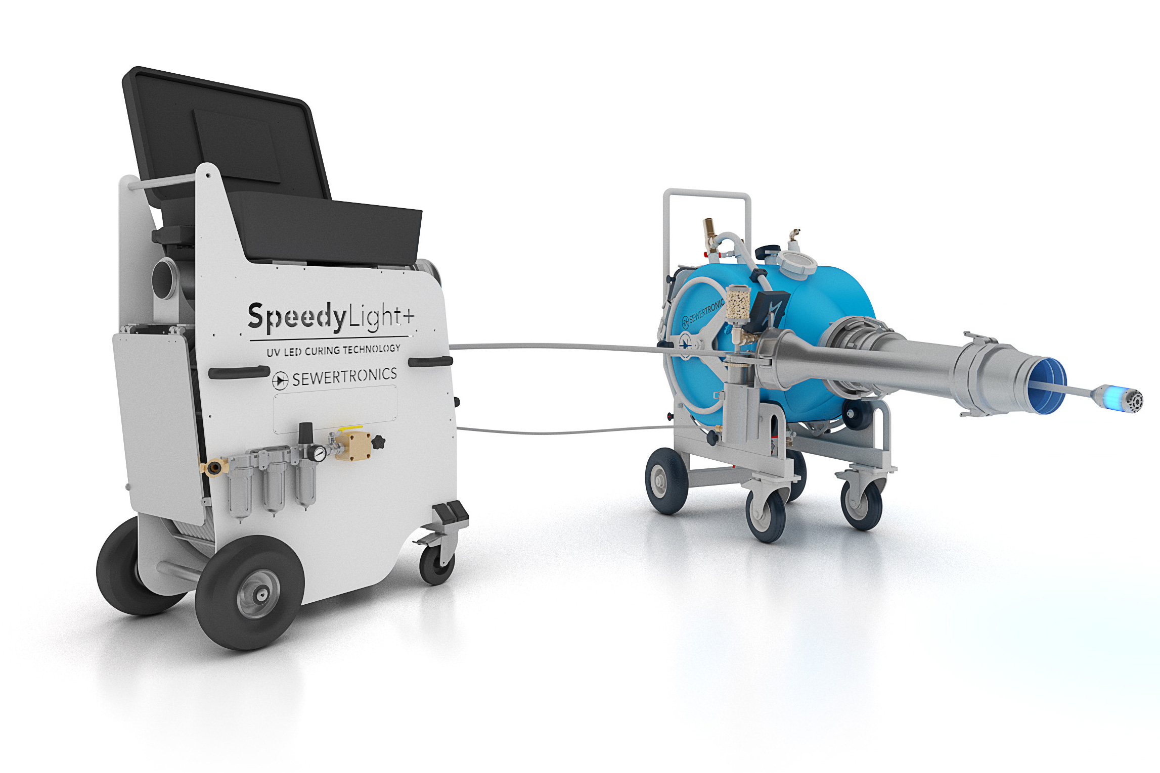 SpeedyLight+ LED: Fast light curing technology for laterals & mainlines -  Sewertronics™